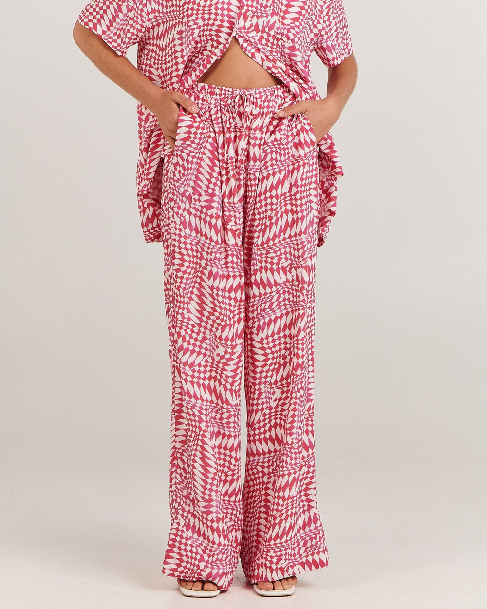 Mapale Womens Holiday 2 Piece Crop Top and Pajama Pant Set
